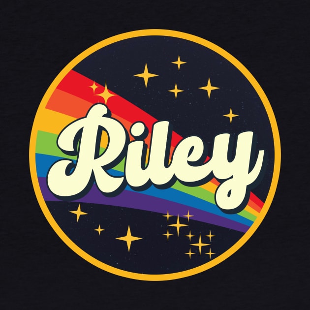 Riley // Rainbow In Space Vintage Style by LMW Art